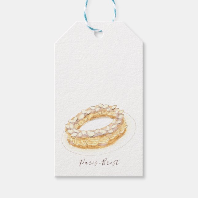 Étiquettes-cadeau Aquarelle Paris-Brest (Devant)