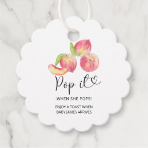 Étiquettes Cadeau Aquarelle pêche Pop-le quand elle popote baby show