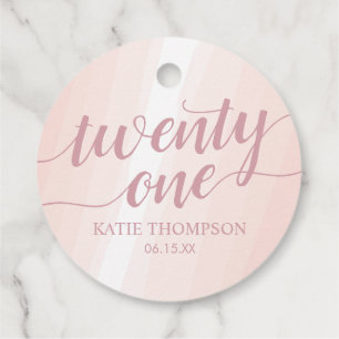 Étiquettes Cadeau Aquarelle rose