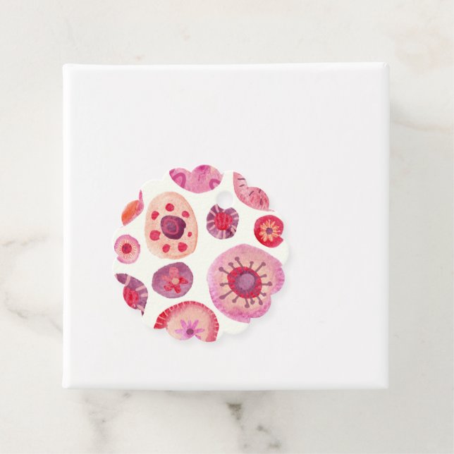 Étiquettes Cadeau Aquarelle rose Abstraite (En situation)