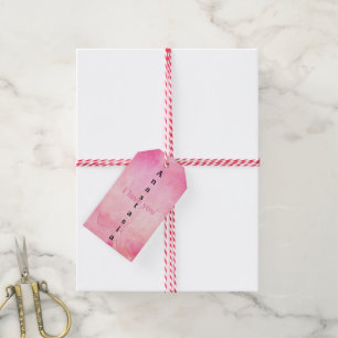 Étiquettes-cadeau Aquarelle rose Extraordinaire