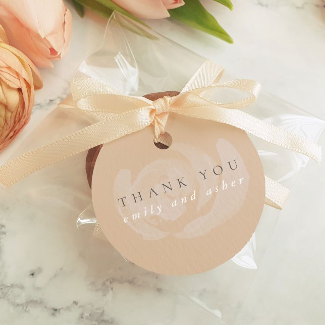 Étiquettes Cadeau Aquarelle rose Floral (Pink Watercolor Subtle Floral Thank You Favor Gift Tags)