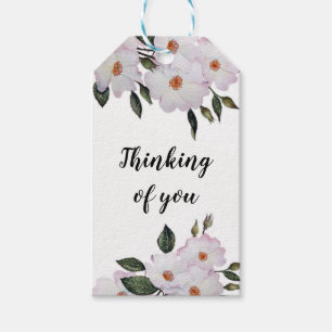 Étiquettes-cadeau Aquarelle Roses Roses Ballerina Art Floral