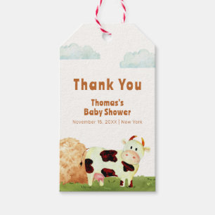 Étiquettes-cadeau Aquarelle rustique mignonne Saint-Baby shower de l