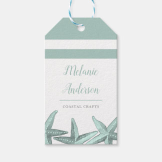 Étiquettes-cadeau Aquarelle simple Seaglass Starfish Artisanat côtie