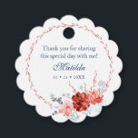 Étiquettes Cadeau Aquarelle Succulent Floral Bat mitzvah botanique<br><div class="desc">Ce design présente une élégante aquarelle succulente couronne florale en corail et en bordeaux avec vos informations sur le Merci ci-dessus. Personnalisez en modifiant le texte dans les zones de texte. Conçu pour vous par Evco Studio www.zazzle.com/store/evcostudio #mitzvah #batmitzvah #eventplanner #mazeltov #jewish #mitzvahswag #party #jewishlife #mariage #kosher #thankyou #remerciements #mitzvahlife...</div>