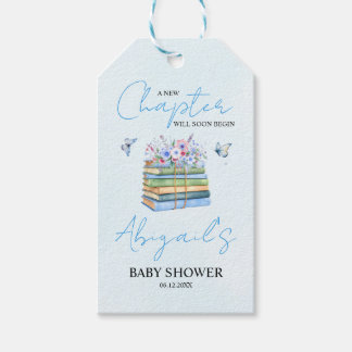 Étiquettes-cadeau Aquarelle Un nouveau chapitre commence shower bébé