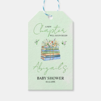 Étiquettes-cadeau Aquarelle Un nouveau chapitre commence shower bébé