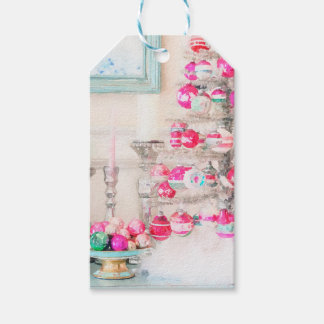 Étiquettes-cadeau Aquarelle Vintage Arbre de Noël