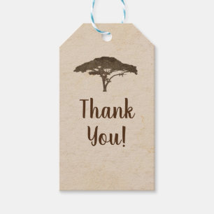 Étiquettes-cadeau Arbre Acacia Safari Africain Mariage Vintage Faveu
