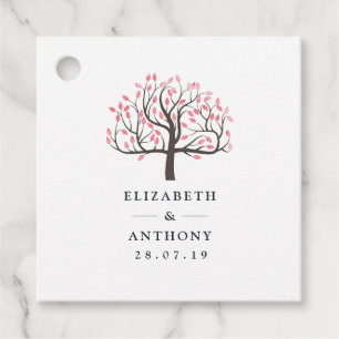 Étiquettes Cadeau Arbre aquarelle mariage