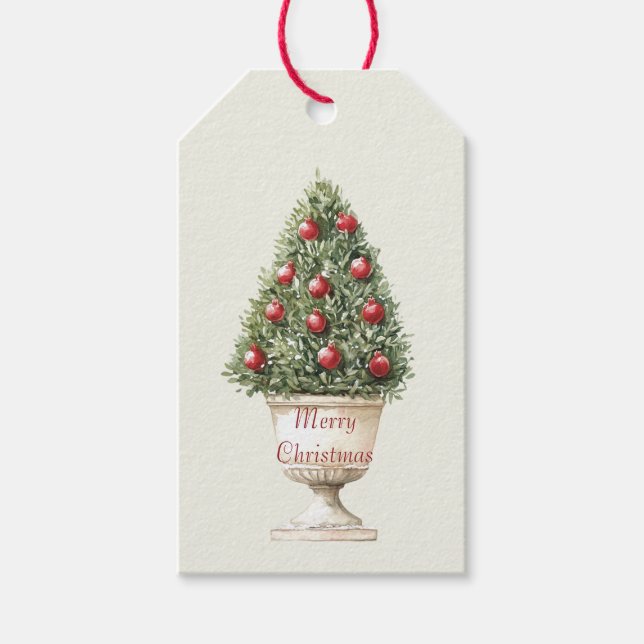 Étiquettes-cadeau Arbre de grenade Noël (Devant)