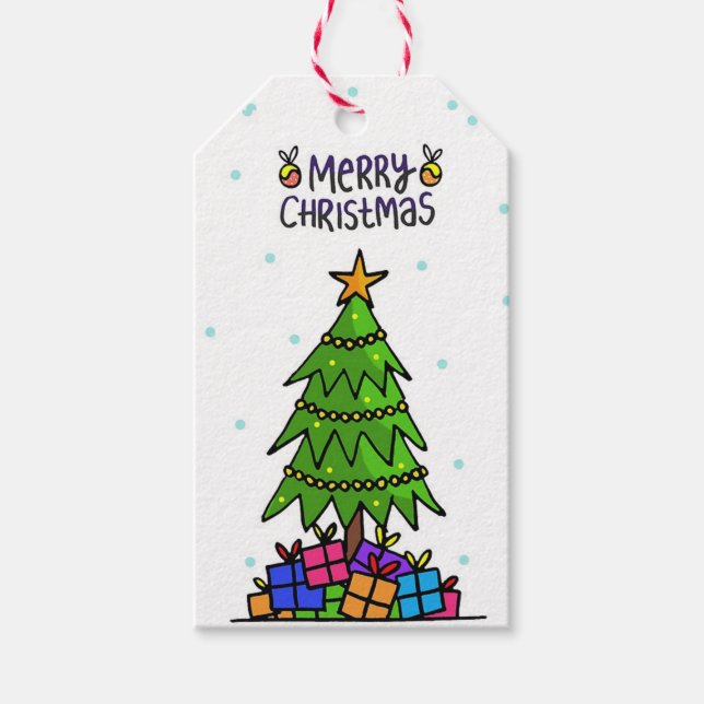 Étiquettes-cadeau Arbre de Noël (Devant)