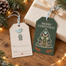 Arbre de Noël d'art populaire nordique vert forêt