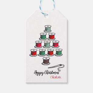 Étiquettes-cadeau Arbre de Noël en pelure de coton