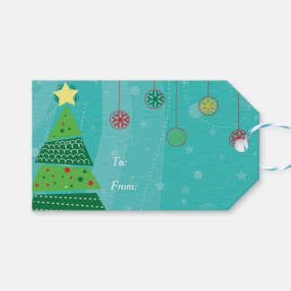 Étiquettes-cadeau Arbre de Noël et ornements