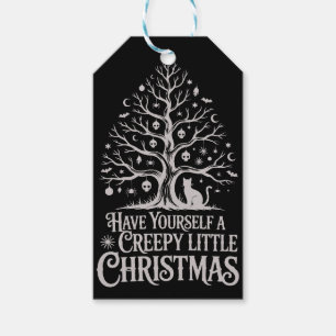 Étiquettes-cadeau Arbre de Noël gothique Déplaisant noir