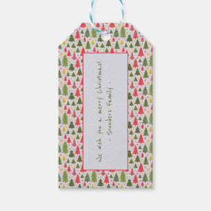Étiquettes-cadeau Arbre de Noël multicolore