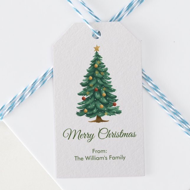 Étiquettes-cadeau Arbre de Noël vectoriel (Créateur téléchargé)