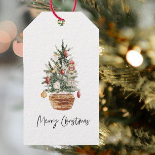 Étiquettes-cadeau Arbre de Noël Vintage Joyeux Noël