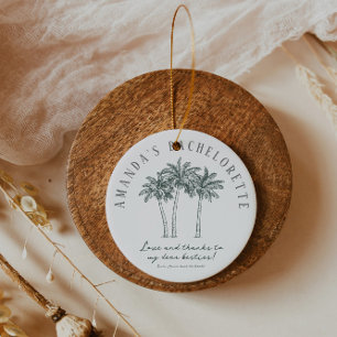 Étiquettes Cadeau Arbre de palme teintable pour enterrement de vie d