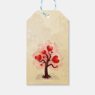 Étiquettes-cadeau Arbre des coeurs