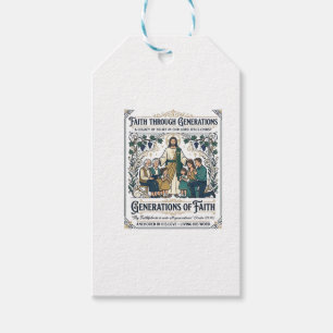 Étiquettes-cadeau Arbre Généalogique de Jésus Chemise Foi Basée Desi