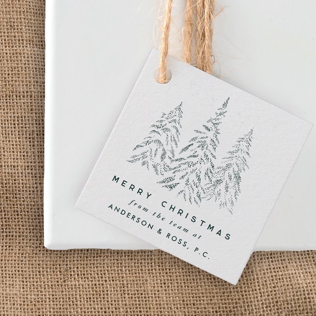 Étiquettes Cadeau Arbres à feuillage persistant Cadeau de vacances d (Créateur téléchargé)