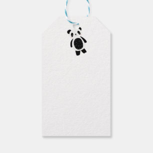 Étiquettes-cadeau Arbres, fleurs et ours de panda