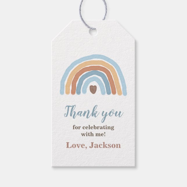 Étiquettes-cadeau Arc-en-ciel Boho (Devant)