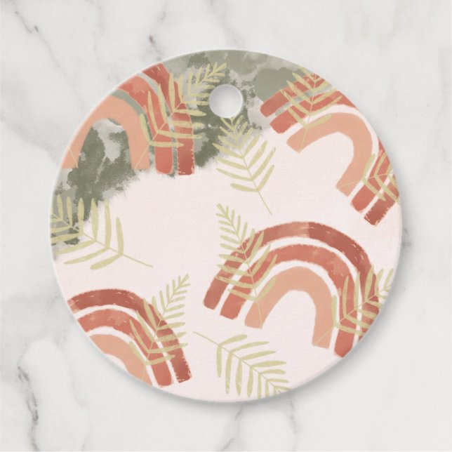 Étiquettes Cadeau Arc-en-ciel Boho (Devant)