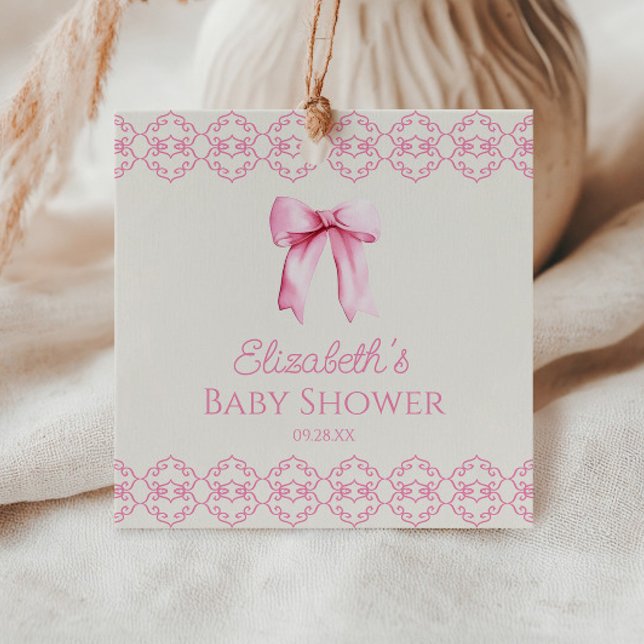 Étiquettes Cadeau Arc-en-ciel de ruban Coquette bébé Shower (Créateur téléchargé)