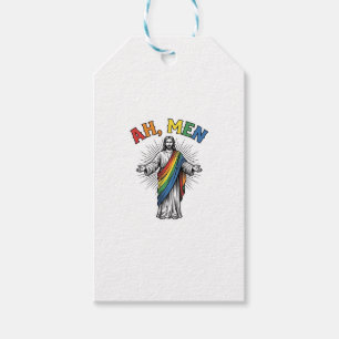 Étiquettes-cadeau Arc-en-ciel religieux vintage Ah Men