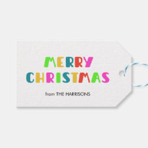 Arc-en-ciel typographie colorée Joyeux Noël