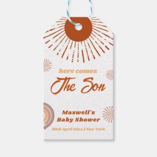 Étiquettes-cadeau Arc-En-Ciel Voici Le Baby shower Du Fils