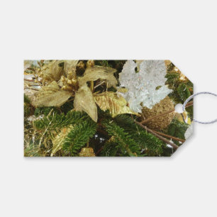 Étiquettes-cadeau Argent et or Noël Arbre II