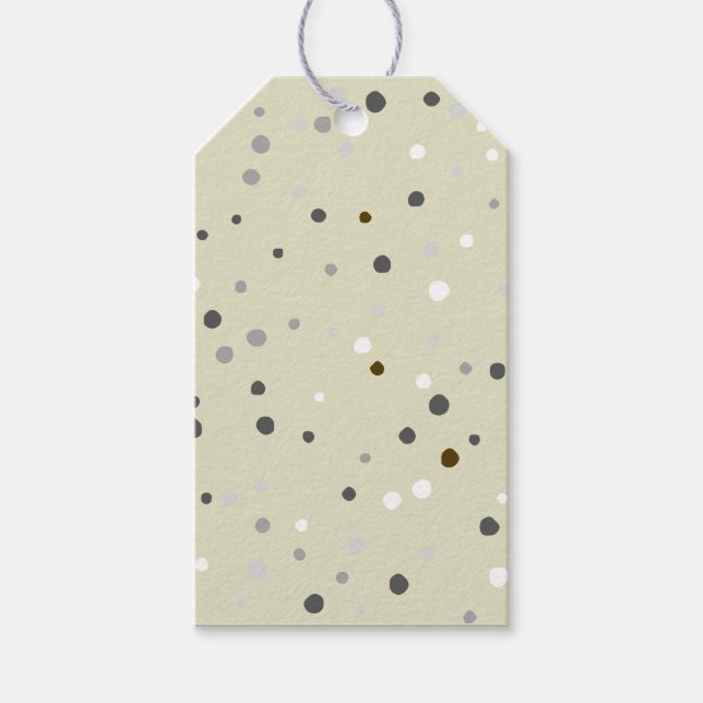 Étiquettes-cadeau Argile Confetti en vert (Devant)