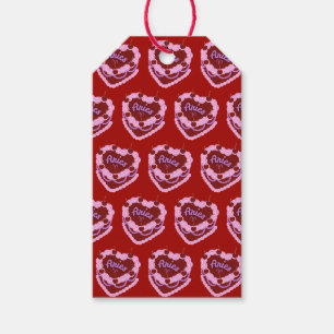 Étiquettes-cadeau Aries Zodiac Coquette Coeur Anniversaire Gâteau