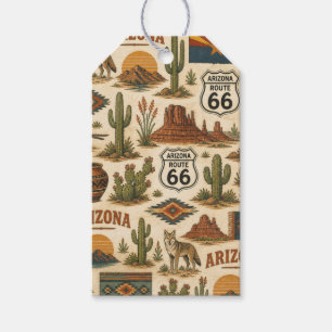 Étiquettes-cadeau Arizona Route 66 piste des cadeaux du désert