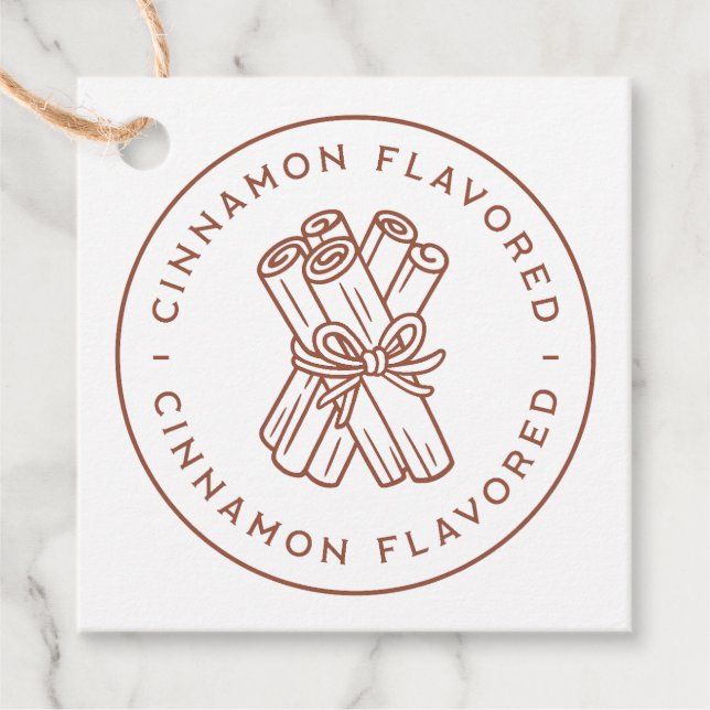 Étiquettes Cadeau Arôme à la cannelle aliments naturels faits maison (Devant)