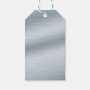 Étiquettes-cadeau Arrière - plan argent brossé Faux