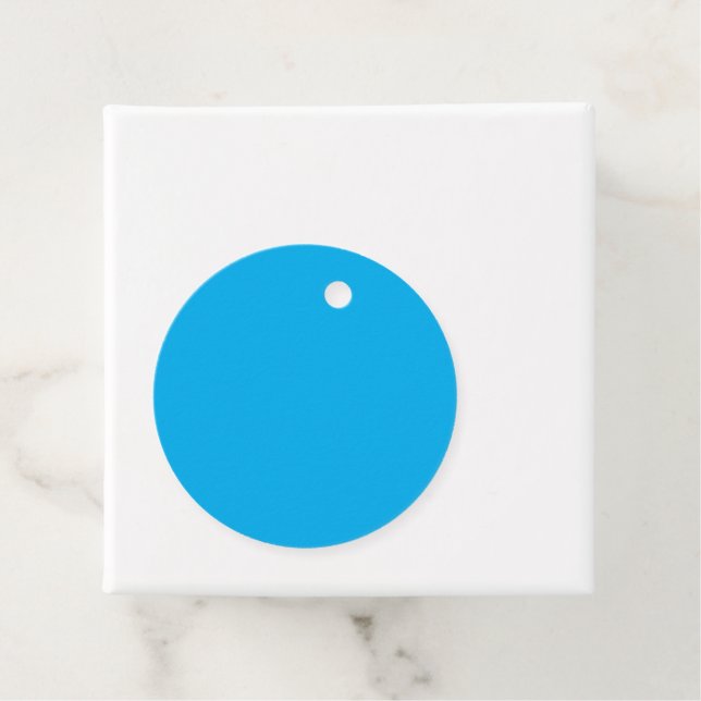 Étiquettes Cadeau Arrière - plan bleu cyan solide | Style minimalist (En situation)