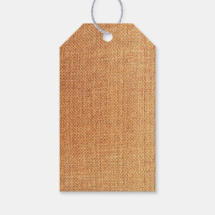 Étiquettes-cadeau Arrière - plan de toile de jute
