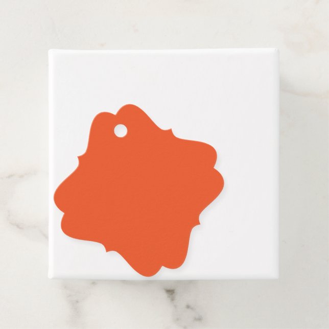 Étiquettes Cadeau arrière - plan orange avec (En situation)