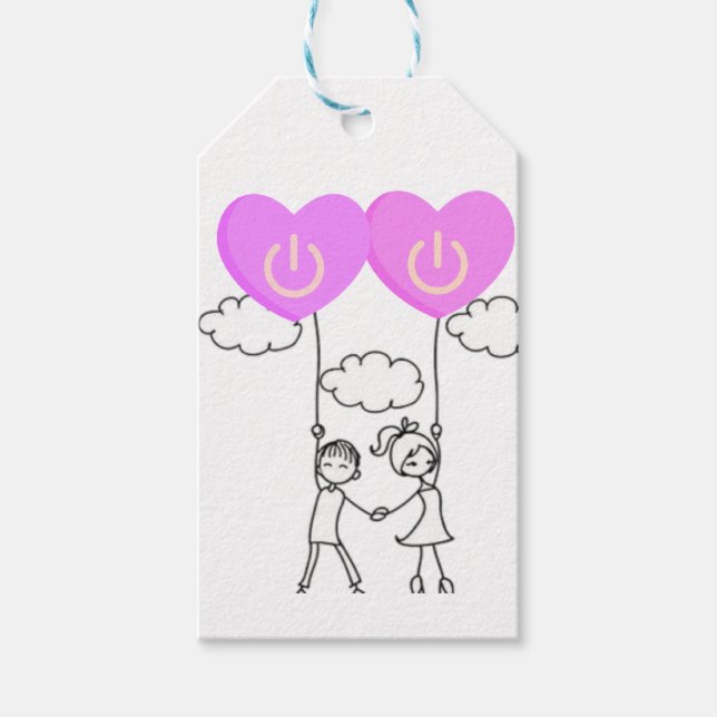Étiquettes-cadeau Art de la romance tech (Devant)