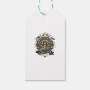 Étiquettes-cadeau Art de mosaïque Jésus Art de mosaïque Jésus Foi ch