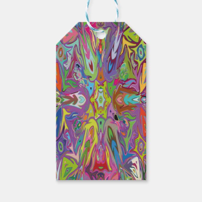 Étiquettes-cadeau Art déco moderne Multicolore (Devant)