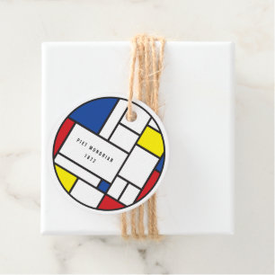 Étiquettes Cadeau Art Moderne Géométrique Minimaliste De Stijl Mondr