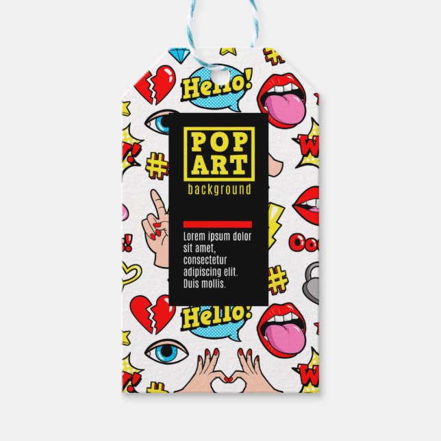 Étiquettes-cadeau Art pop (Devant)