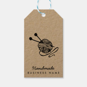 Étiquettes-cadeau Artisanat artisanal tricot moderne papier kraft ru
